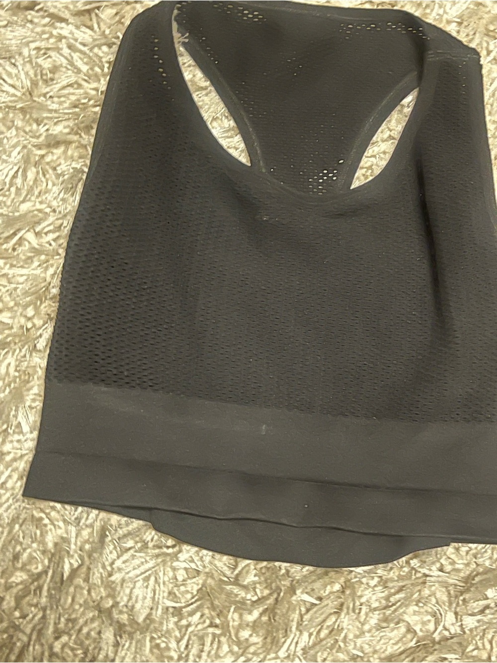 ALO Yoga Black Perforated Racerback Sports Bra